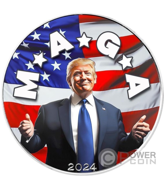 MAGA Donald Trump 1 Oz Silver Coin 1 USA 2024