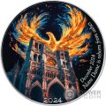 NOTRE DAME REBIRTH 1 Oz Серебро Монета 1$ США 2024