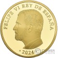 KING FELIPE VI CORONATION 10th Anniversary Gold Coin 200 Euro Spain 2024