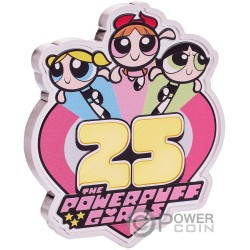 POWERPUFF GIRLS 25 Aniversario 3 Oz Moneda Plata 5$ Niue 2024