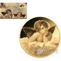 GUARDIAN ANGEL II 1/1000 Oz Moneda Oro 3000 Francs Chad 2024