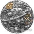 DON QUIXOTE DE LA MANCHA 2 Oz Moneda Plata 5$ Niue 2024