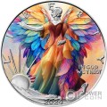 FEATHERED HARMONY Walking Liberty Eagle 1 Oz Moneda Plata 1$ USA 2024