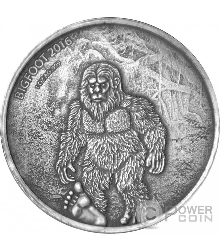 BIGFOOT Sasquatch 1 Oz Silver Coin 1000 Francs Burkina Faso 2016