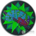 CHAMELEON Dot Art 3 Oz Moneda Plata 20$ Palau 2025