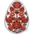 SVITANOK Ukrainian Pysanka 1 Oz Monnaie Argent 5 Cedis Ghana 2024