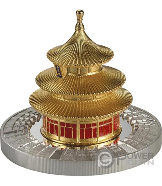 TEMPLE OF HEAVEN 3 Oz Серебро Монета 5$ Samoa 2025