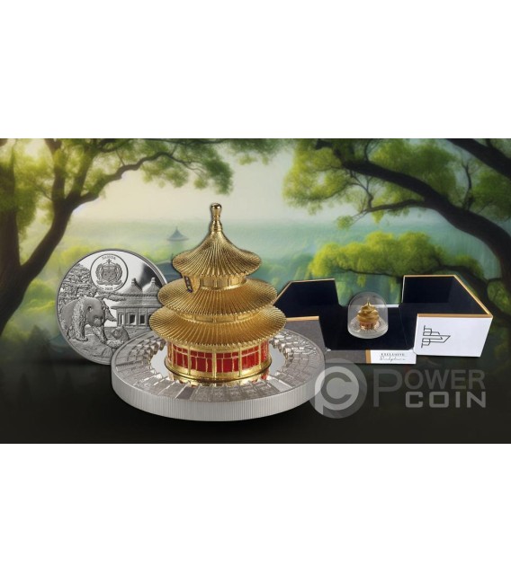 TEMPLE OF HEAVEN 3 Oz Moneta Argento 5$ Samoa 2025