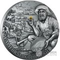 CALIFORNIA GOLD RUSH 2 Oz Moneda Plata 5$ Liberia 2025