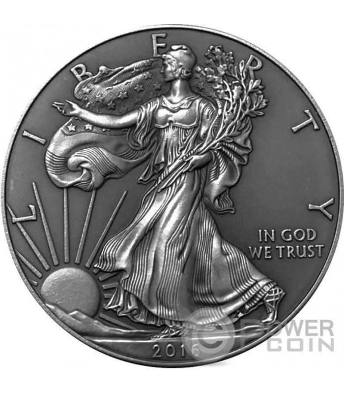 AMERICAN SILVER EAGLE Walking Liberty Antique Finish 1 Oz