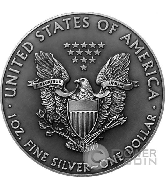 AMERICAN SILVER EAGLE Walking Liberty Antique Finish 1 Oz Silver Coin 1