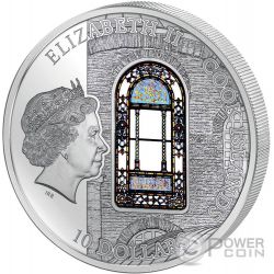 Cook Islands 10 Dollar Silbermünze 2014 Windows of Heaven - Sacré-Coeur de  Montmartre - Window Saint Louis Prooflike with glass inlay, original  packaging