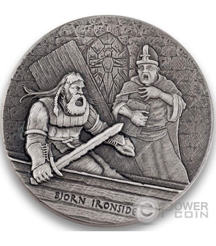 BJORN IRONSIDE Vikings Gods Kings Warriors 2 Oz Silver Coin 2