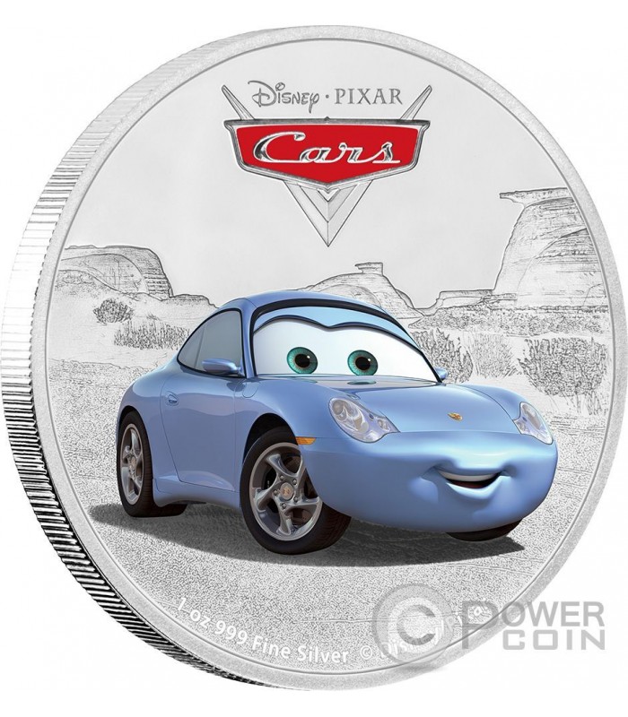 SALLY Cars Disney 1 Oz Silver Coin 2$ Niue 2017