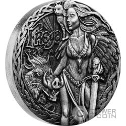 FRIGG Norse Goddesses 2 Oz Silver Coin 2$ Tuvalu 2017