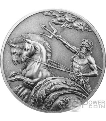 POSEIDON Greek God of the Sea Creatures of Myth and Legend 1 Oz Silver ...