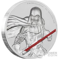 DARTH VADER HELMET Ultra High Relief Star Wars 2 Oz Silver Coin 5