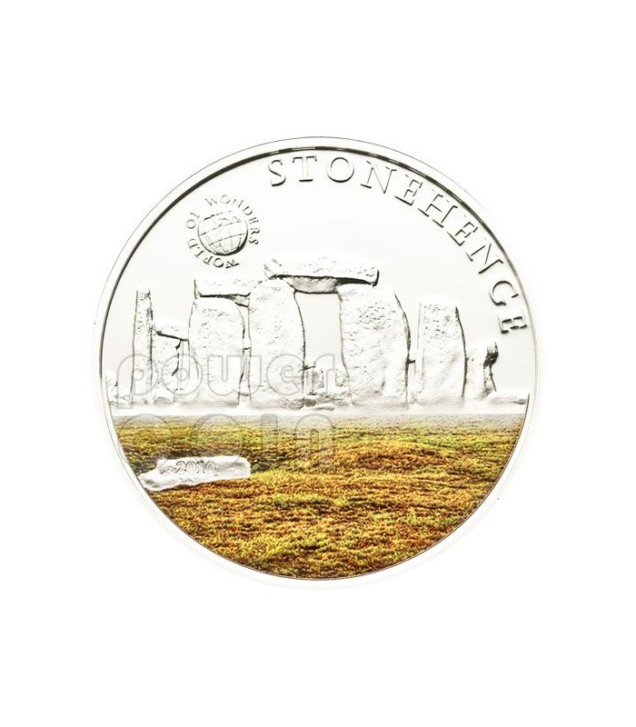 STONEHENGE World of Wonders Silver Coin 5 Palau 2010