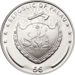 BRAILLE Louise 200th Anniversary Silver Coin 5$ Palau 2009