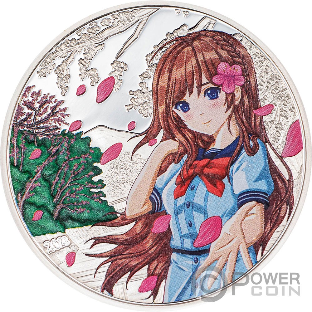 SPRING Manga 1 Oz Silver Coin 5$ Cook Islands 2023
