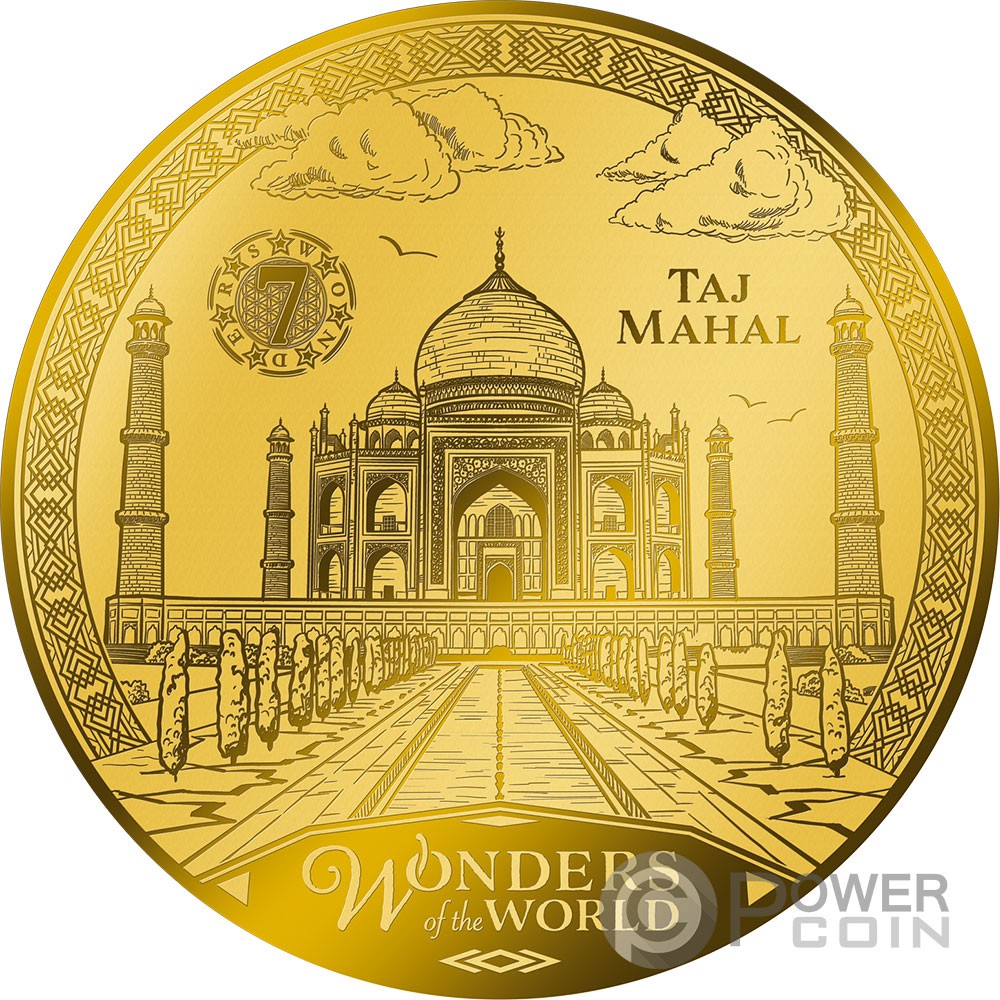 TAJ MAHAL Seven Wonders of the Modern World Gold Coin 10$ Solomon Islands 2024