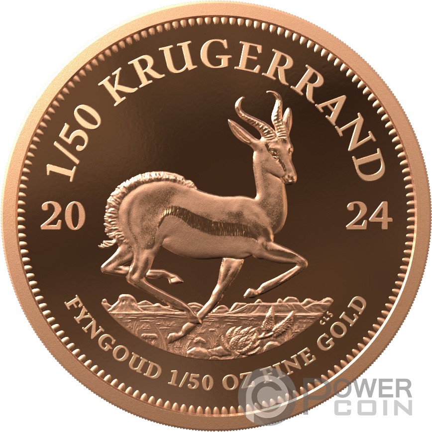 KRUGERRAND 1/50 Oz Gold Coin 1 Rand South Africa 2024