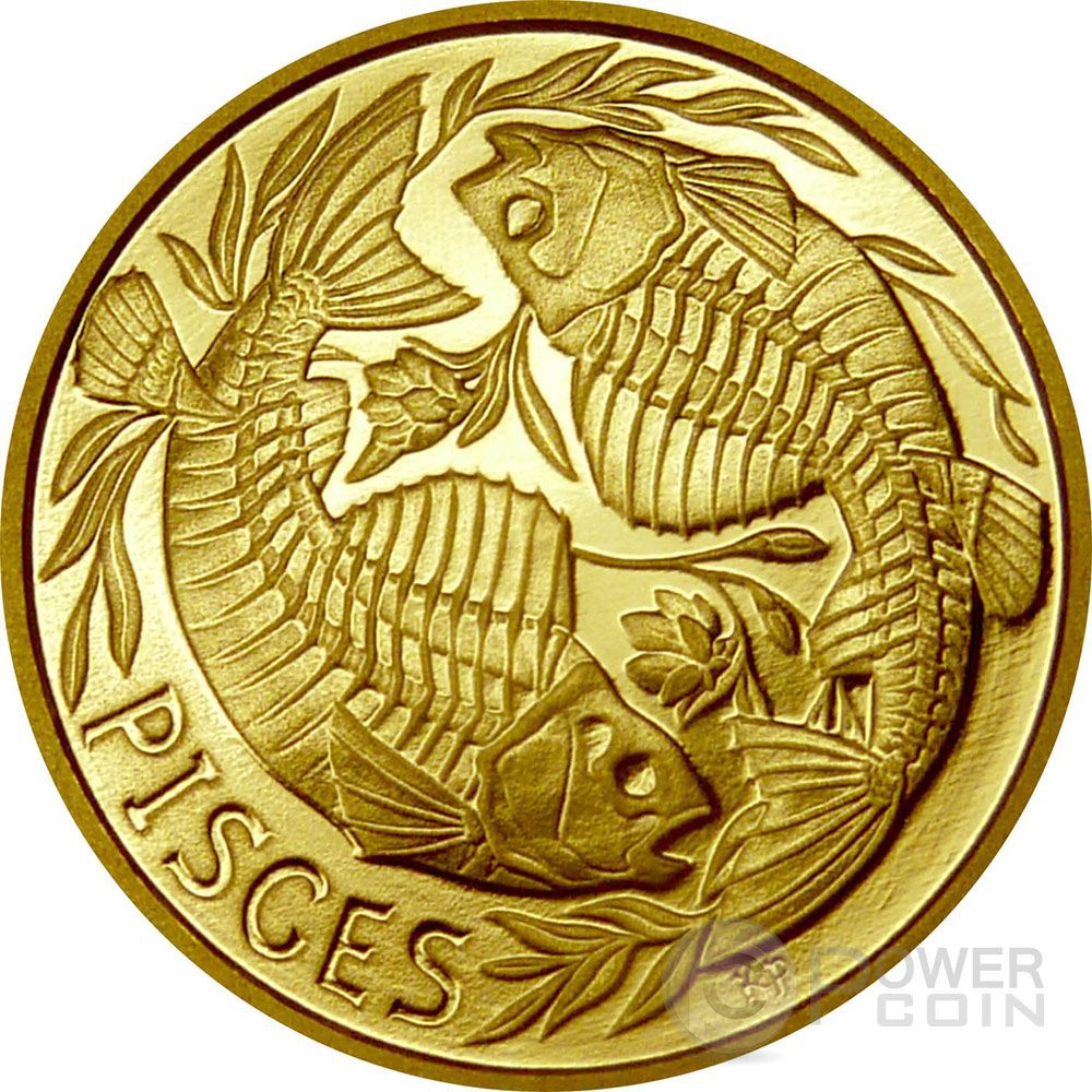 PISCES Memento Mori Zodiac Skull Horoscope Gold Coin 2015 | eBay