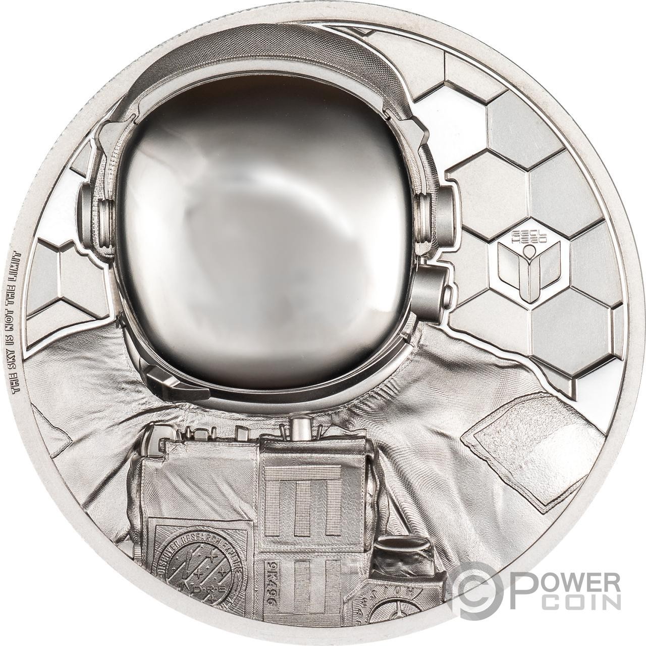 ASTRONAUT Real Heroes 1 Oz Platinum Coin 250$ Cook Islands 2024