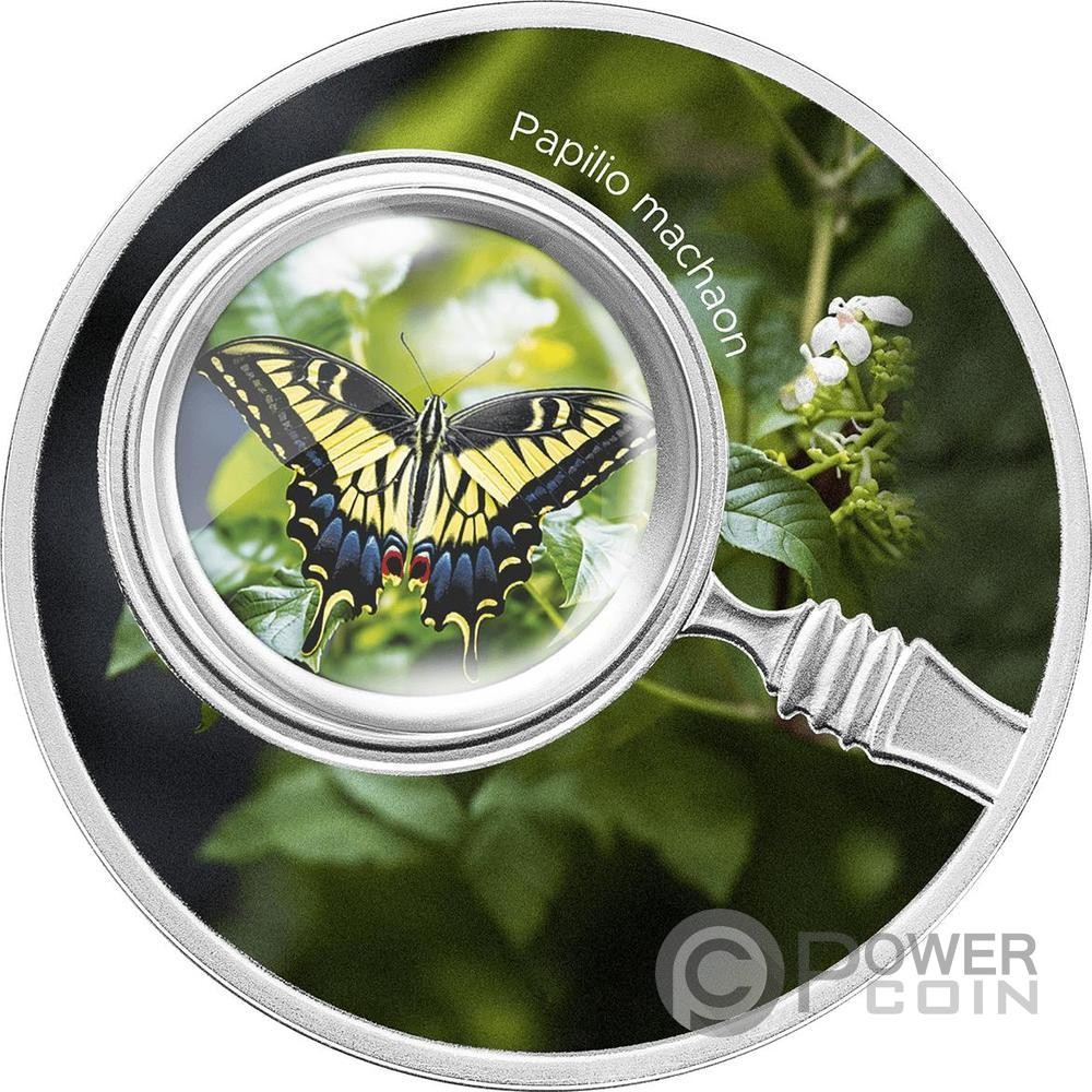 PAPILIO MACHAON Butterflies Silver Coin 500 Francs Cameroon 2024