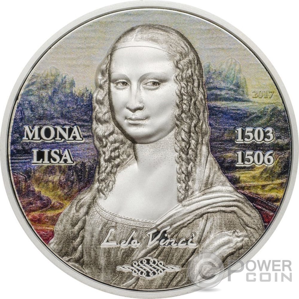 MONA LISA Gioconda Art Revived 1 Oz Silver Coin 5$ Palau 2017